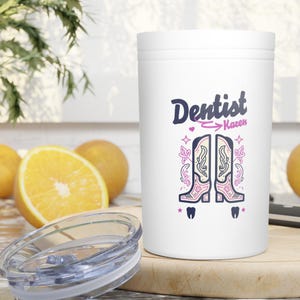 Dentist Tumbler with Cowboy Boots Gift for Dentists Dental Hygienist Gift Bulk Dentist Office Gift Dental Assistant boots cup