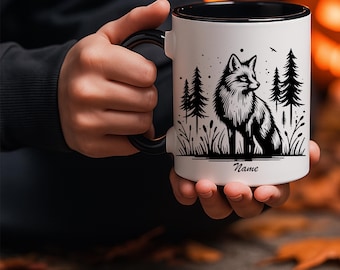 Wildlife Fox Coffee Mug for Nature Lovers Fox forest Cup