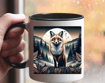 Nature Inspired Fox Coffee Mug Wildlife Mug Animal Lovers Gift