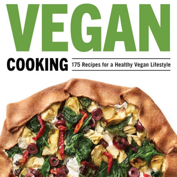 Book Vegan Cooking - 175 Healthy Vegan Lifestyle, Printable RecipeseBook | Customizable | Recipe Pack | Cookbook Template | Easy-to-Follow