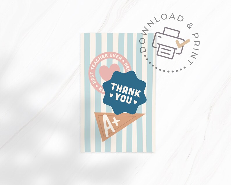 PRINTABLE Teacher Appreciation Gift Tag Sticker Topper Kids School - Etsy
