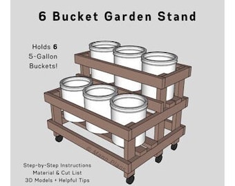 6 Bucket Garden Stand