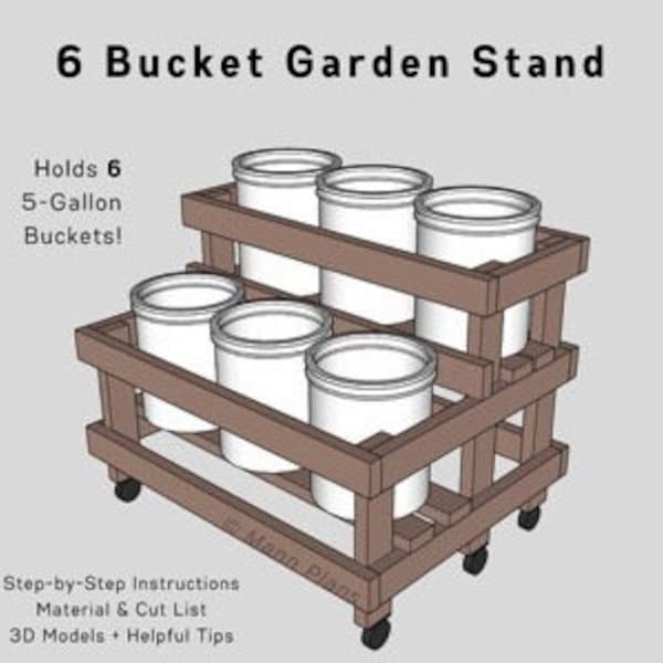 6 Bucket Garden Stand