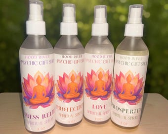 spiritual body spray - home spray - energy clearing spray - love spray - prosperity spray - relax spray - protection spray - crystal spray