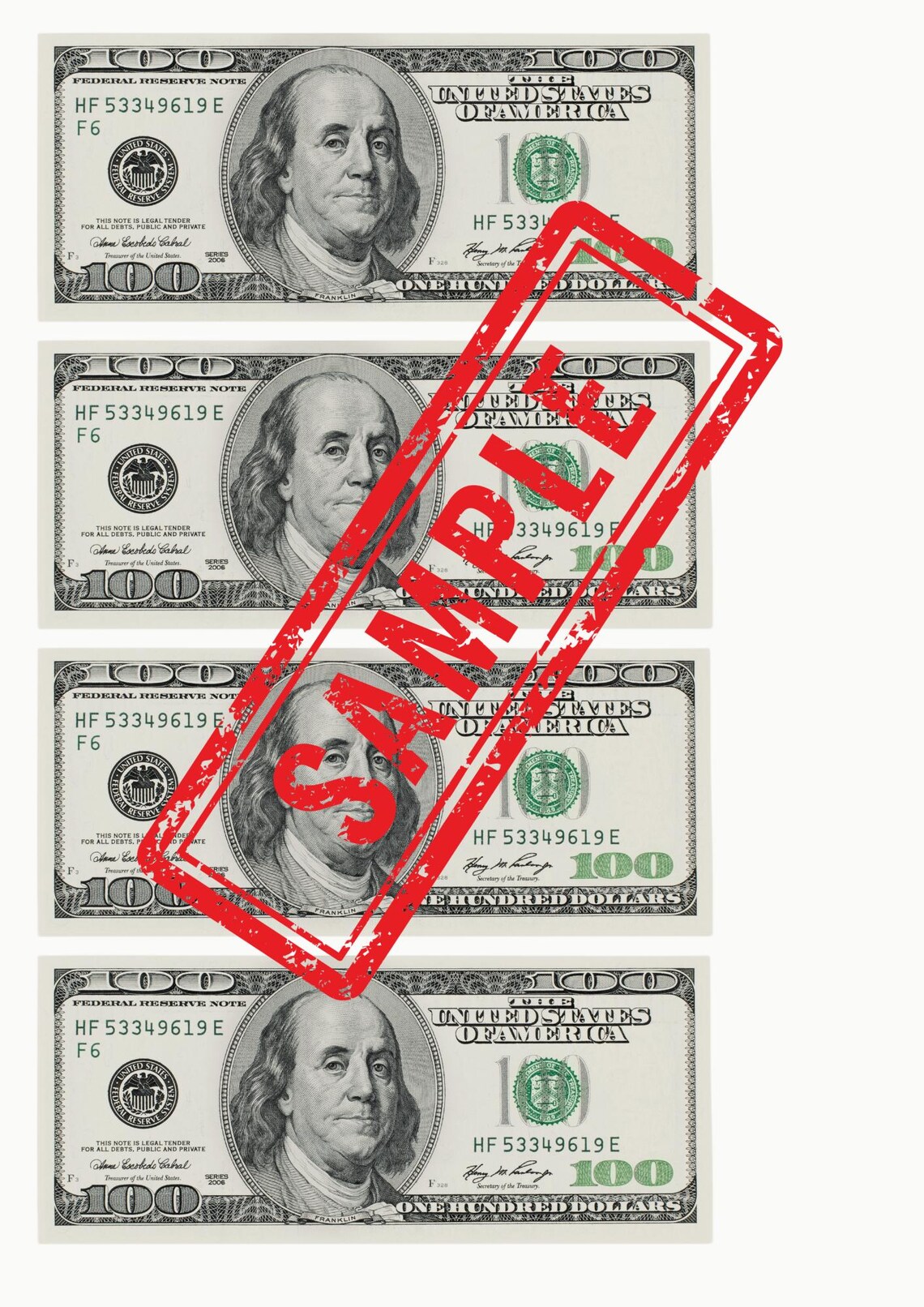 Edible 100 Dollar Bill Cake Toppers: Life-size Wafer or Icing Paper ...