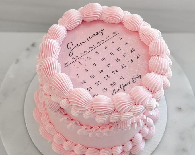 Trending edible digital cake calendar 2024 birthday edible calendar