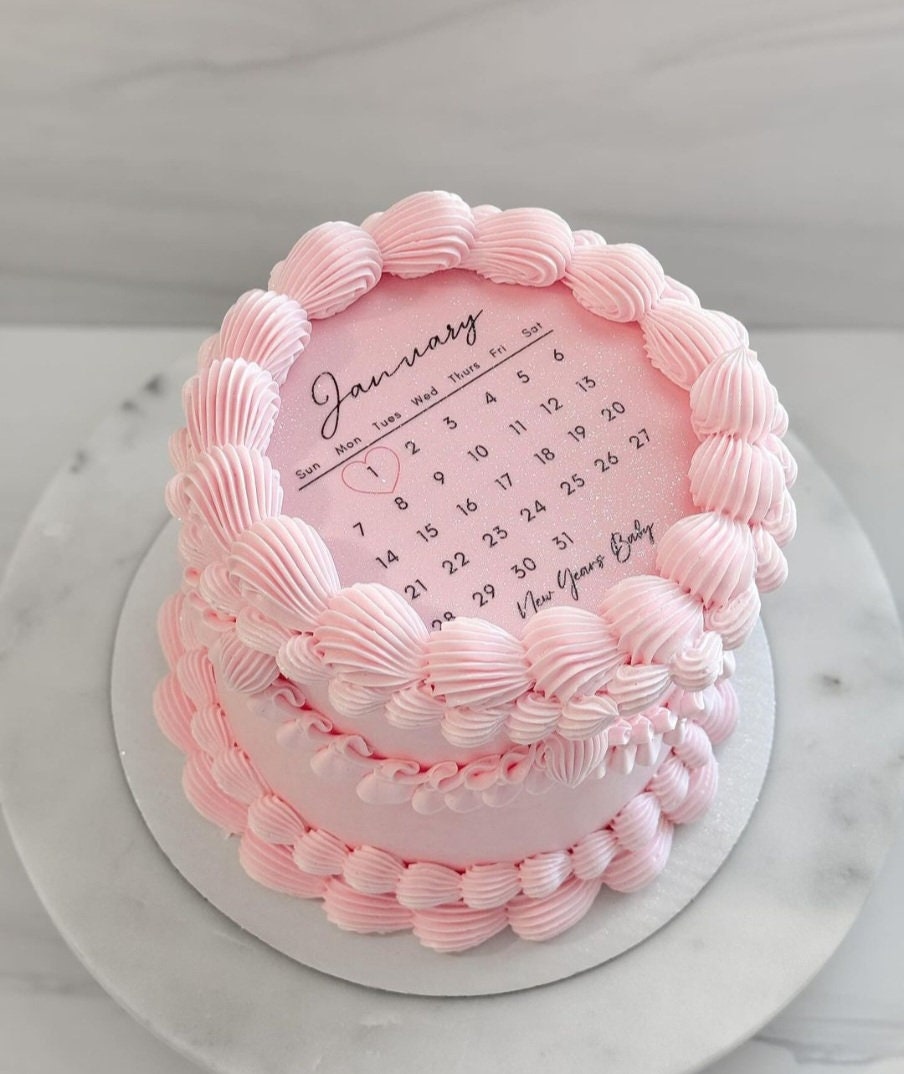 Trending Edible Digital Cake Calendar 2024, Birthday Edible Calendar