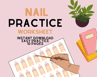 Acrylic Practice Sheet, Nail Liquid & Powder Workbook, Acrylic Mix ...