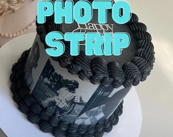 Faixas/Envoltórios Comestíveis para Bolos, Ideais para Bolos com Efeito Burnaway, Personalizados, Imagem Comestível, Decoração Comestível para Bolo, Decoração Comestível Personalizada para Bolo, Faixa para Bolo