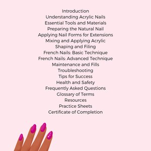 Acrylic Nails Extensions Training Manual Acrylic Nail Editable