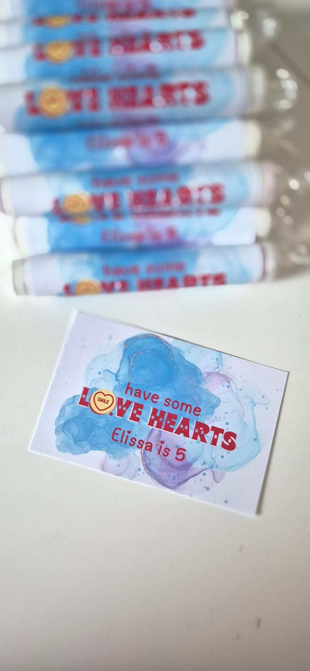 Wrapper Heart Print Personalized Love Hearts Wrappers: Birthday Party Favors, Glossy Print ...