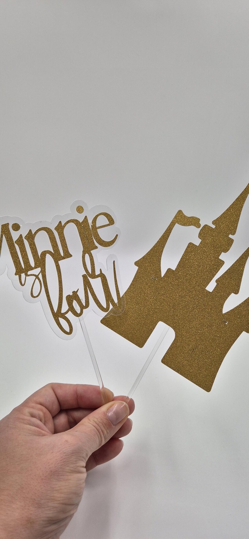 Gold Castle Cake Topper Personalised Name | Princess Birthday Cake ...