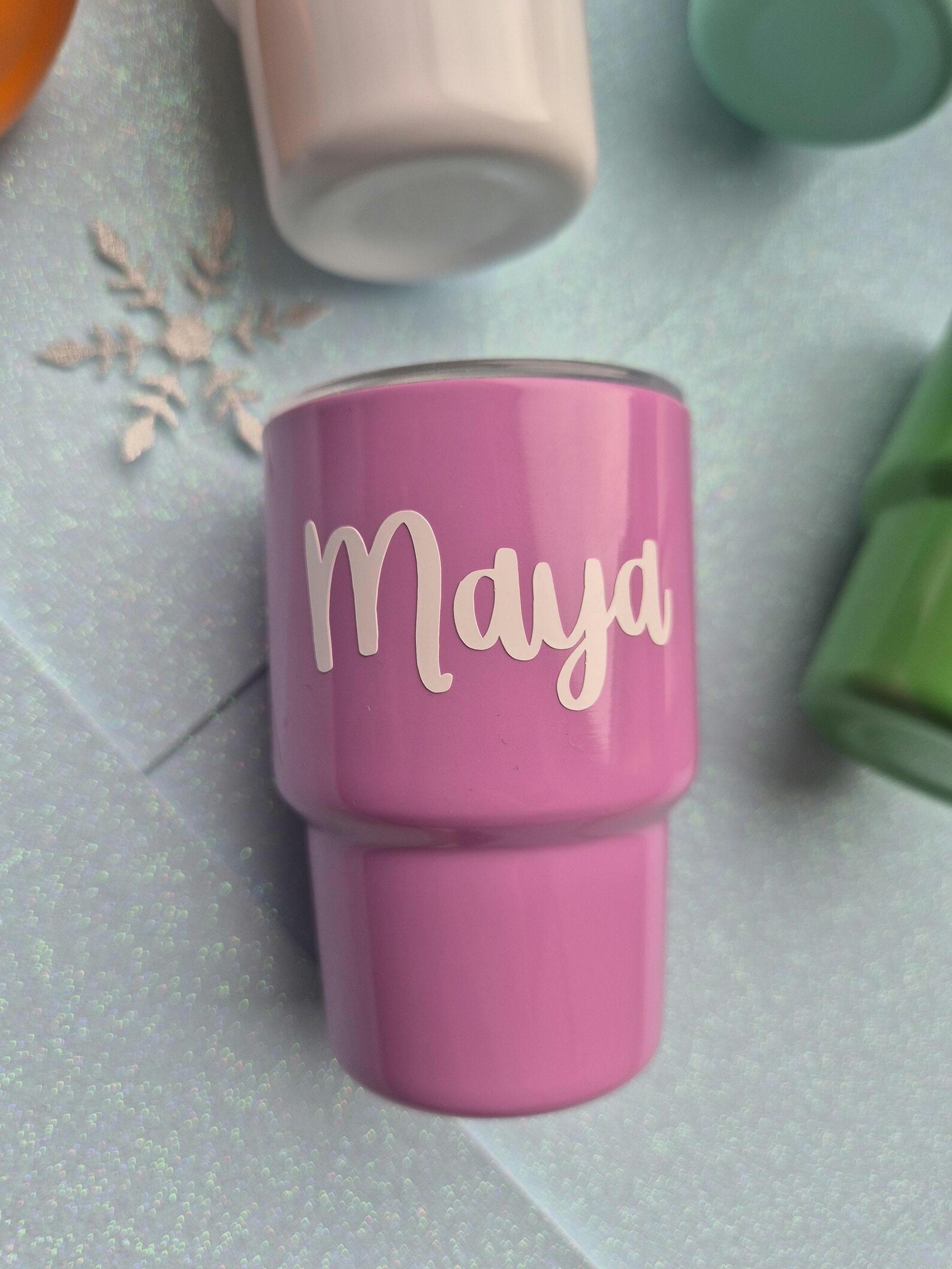 Personalized Mini Tumbler Name Sticker: Waterproof Vinyl Decal for ...