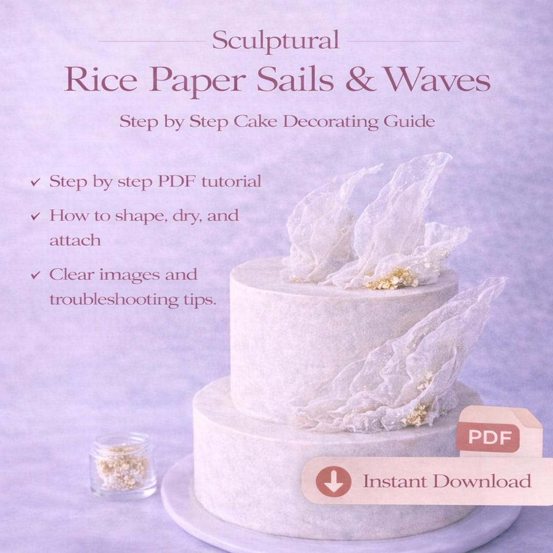 Rice Paper Sails and Waves Cake Tutorial PDF Sculptural Cake Guide ...