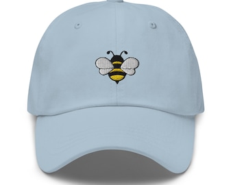 Embroidered Bee Dad Hat, Insect Lover Gift