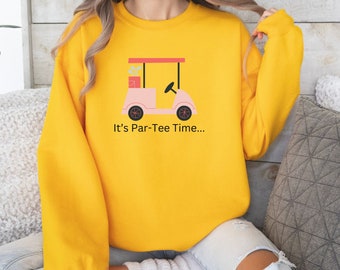 Funny golf shirt, It's Par-Tee Time, Crewneck Sweatshirt, golf club, girls golf trip, golf carts, funny golf graphic Tee, golf vibes shirt,