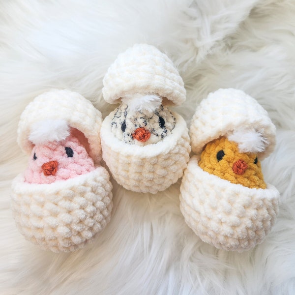 Hatching Chick Easter Gift for kids - crochet, spring