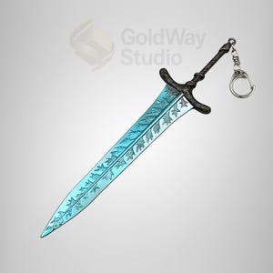 Game Fantasy-Inspired Sword Keychain | Metal Zinc Alloy with Electroplating | 8.6 Inch Decorative Blade | Unique Gift for Souls Games Lovers