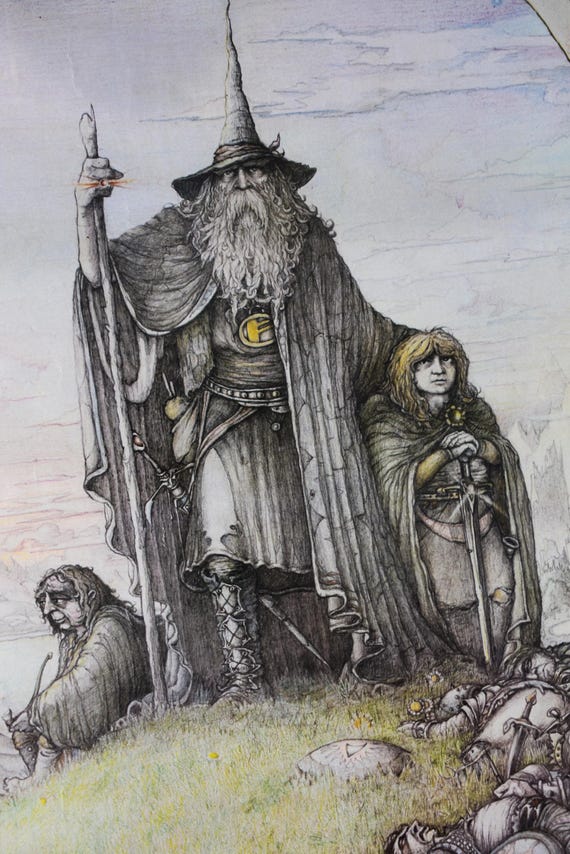 絵画 James Cauty art print Vintage Lord of the Rings Art poster by James Cauty 1988 Art