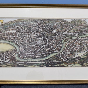Vintage-Panoramablick auf Rom von Matthäus Merian