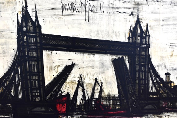 ベルナール・ビュッフェ【LONDRES-Towerbridge】 Tower Bridge, London by Bernard Buffet - Etsy