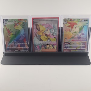Easel Style Toploader Trading Card Display Stand - Zwart - Geschikt voor 3 kaarten - Pokemon - Magie - Sport - MTG