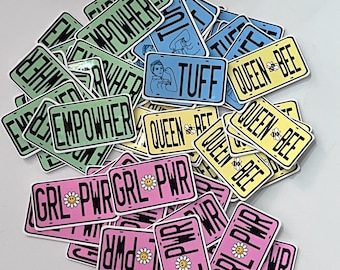 Adesivi femministi per targhe Girl Power