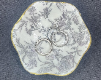 Piatto portaoggetti ad anello in decoupage