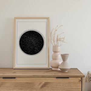 Individuelle Sternenkarte, Nachthimmel Poster, Hochzeitsgeschenk, Hochzeitsgeschenk, Konstellationsdruck, Digitale Datei