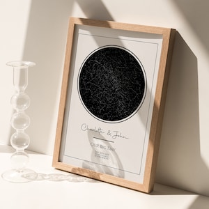 Regalo di San Valentino Mappa stellare personalizzata digitale, Data speciale Regalo di anniversario, Stampa del cielo notturno, Regalo di nozze, Stampa della costellazione, File digitale