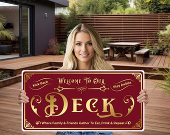 Enseigne de terrasse en métal personnalisée : décoration d'intérieur personnalisée (BY-02)