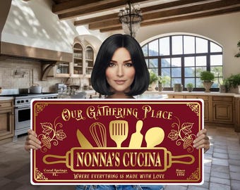 Plaque de cuisine en métal personnalisée : décoration intérieure/extérieure pour la maison et l'entreprise (Kit-05)