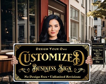 Enseigne commerciale personnalisée en aluminium : intérieur/extérieur B-01