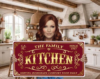 Plaque de cuisine en métal personnalisée : décoration intérieure/extérieure pour la maison et l'entreprise (kit-10)