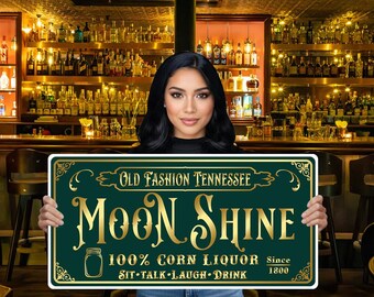 Enseigne personnalisée pour bar : décoration de salon personnalisée de style vintage (Bar-16)