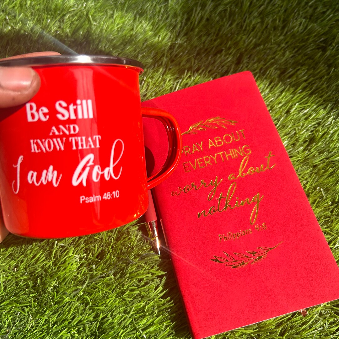 Red Christian Mug and Journal Set Etsy