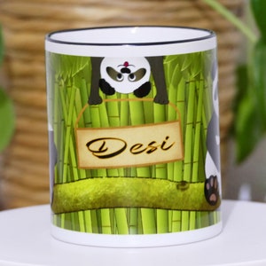 Panda Tasse Schrift