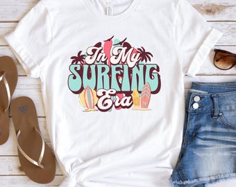 In My Surfing Era Shirt, Girl Surfer T Shirt, Gift for Surfer, Surfer Girl Tee, Cute Surf Lover Gift, Surfing Gift for Teen, Surfboard Shirt