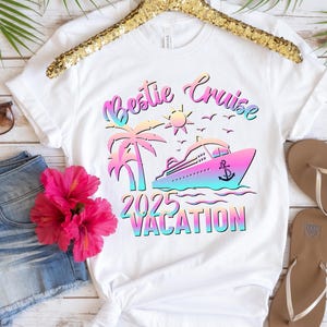 2025 Bestie Cruise Shirt, 2025 Cruise Bestie T Shirt Gift, Bestie Matching shirt for Cruise Vacation, Funny Best Friend Shirt for Girls Trip