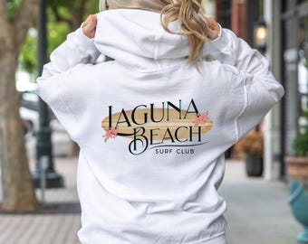 Felpa Laguna Beach, Felpa con cappuccio da surf SoCal, Regalo per surfista, Maglietta da surfista, Regalo per amanti della spiaggia autunnale, Felpa da surf California