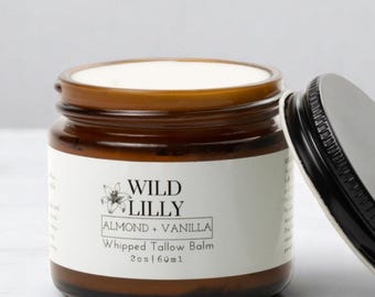 Almond Vanilla Tallow Balm: Grass-Fed, Sensitive Skin Cream