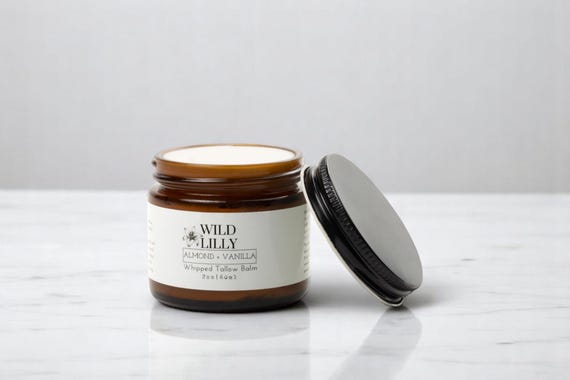 Almond Vanilla Tallow Balm: Grass-Fed, Sensitive Skin Cream