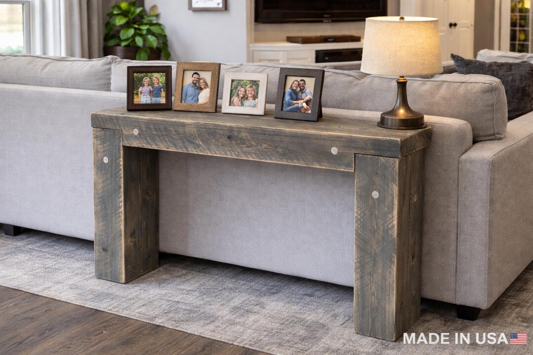 Rustic Reclaimed Wood Console - Entryway Table - Sofa Table - Narrow ...