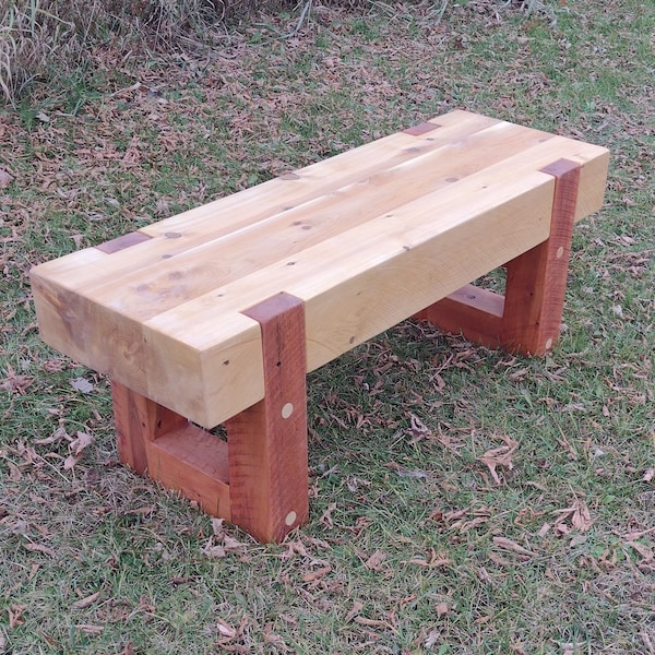 Wood Bench Outdoor - Etsy