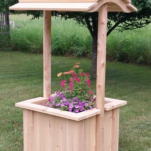 Cedar wishing well