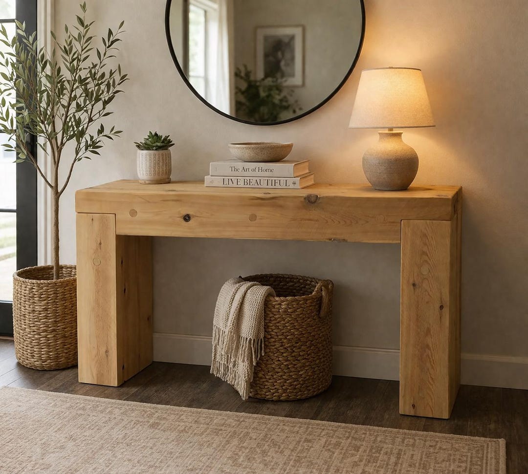 Rustic Console Table, Farmhouse Entryway Table, Narrow Sofa Table ...