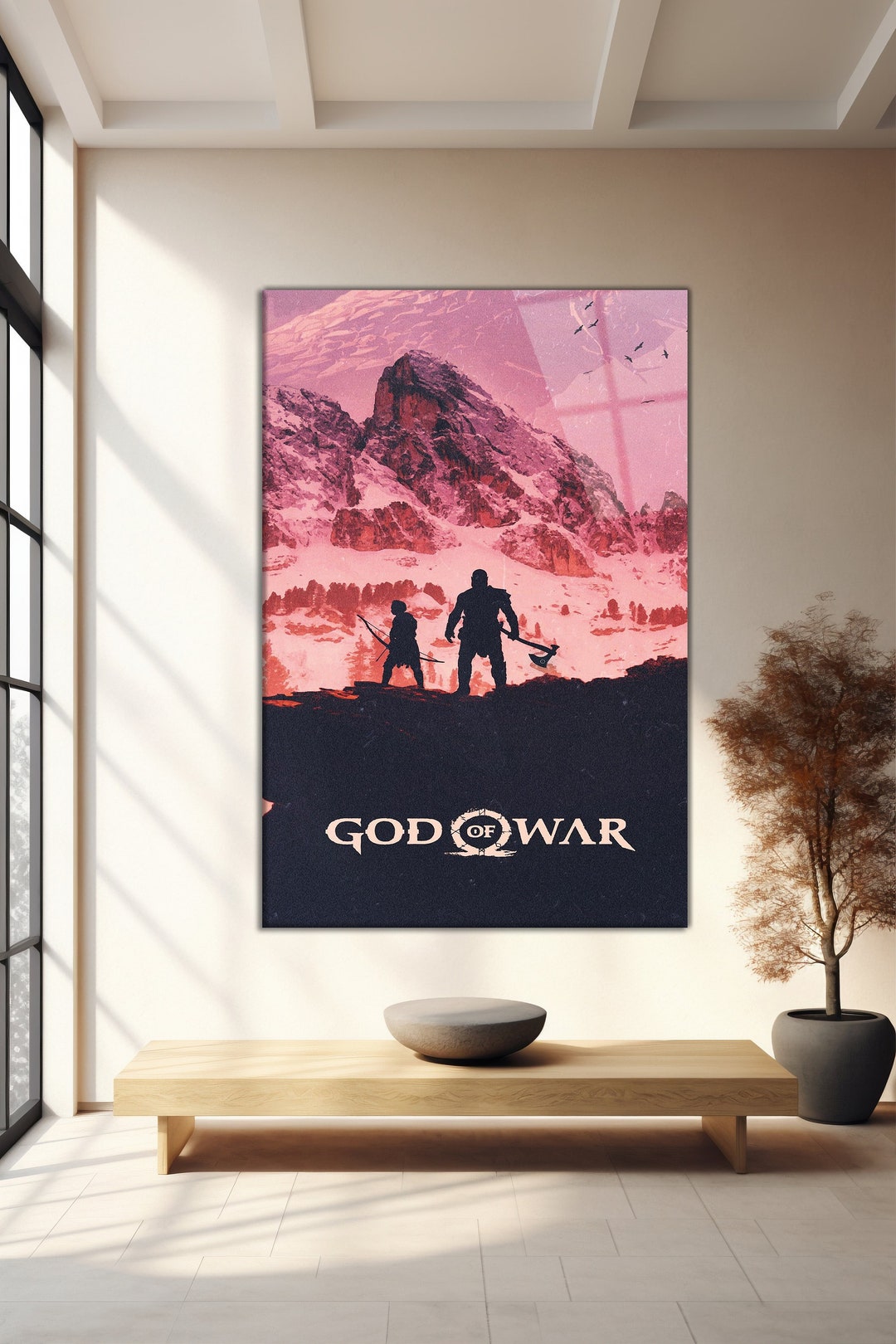 God of War I God of War Kratos I God of War Print I God of War Canvas ...