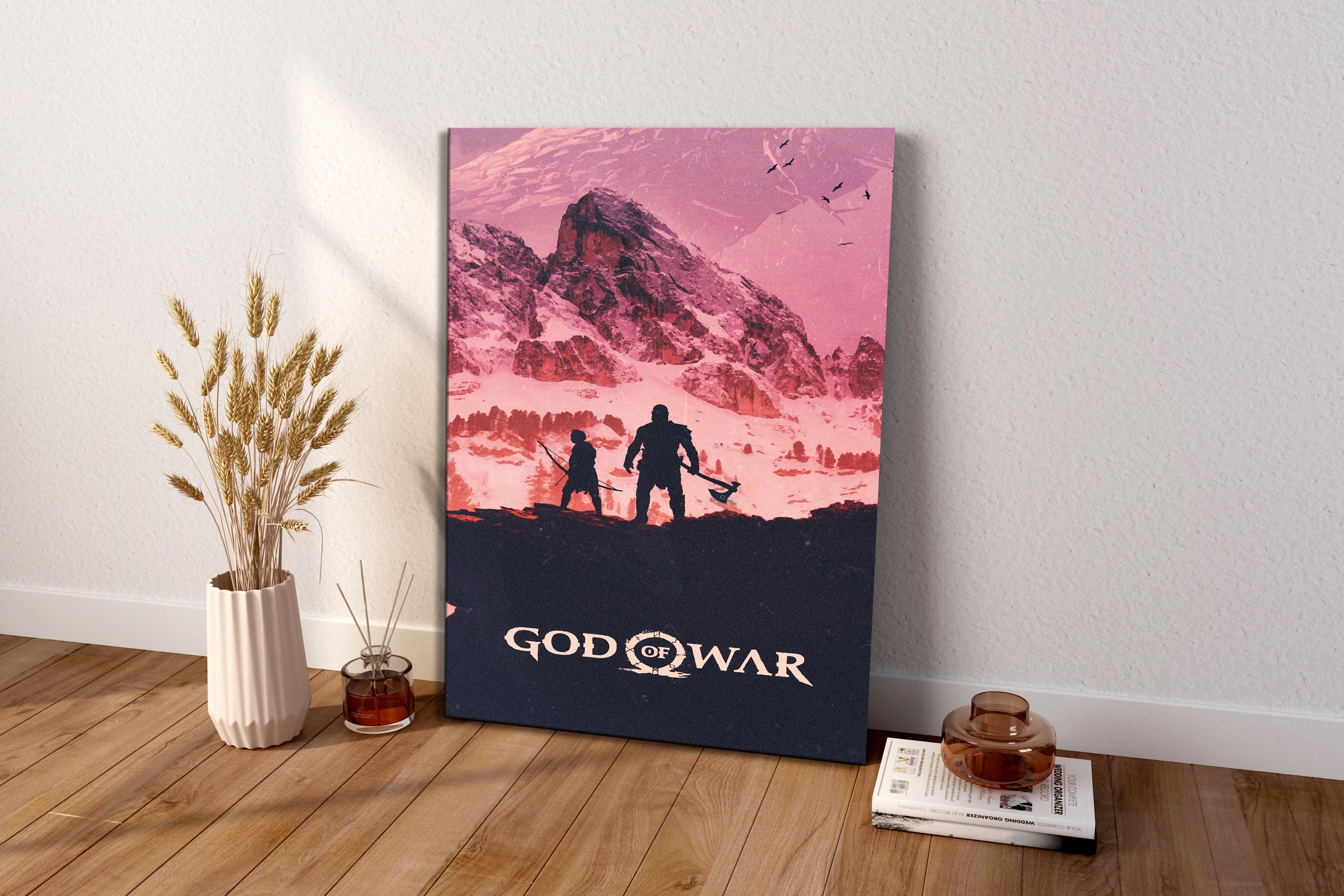 God of War I God of War Kratos I God of War Print I God of War Canvas ...