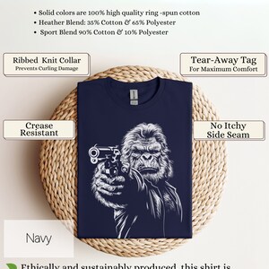 Bigfoot Gun Graphic Tee, Edgy Design, Patriot Gift 画像 3