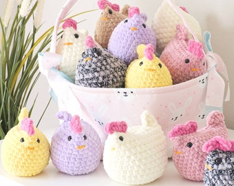 Gehäkelte Huhn gefüllte Ostern Tier, gehäkelte Eier Ostern Korb Stuffer